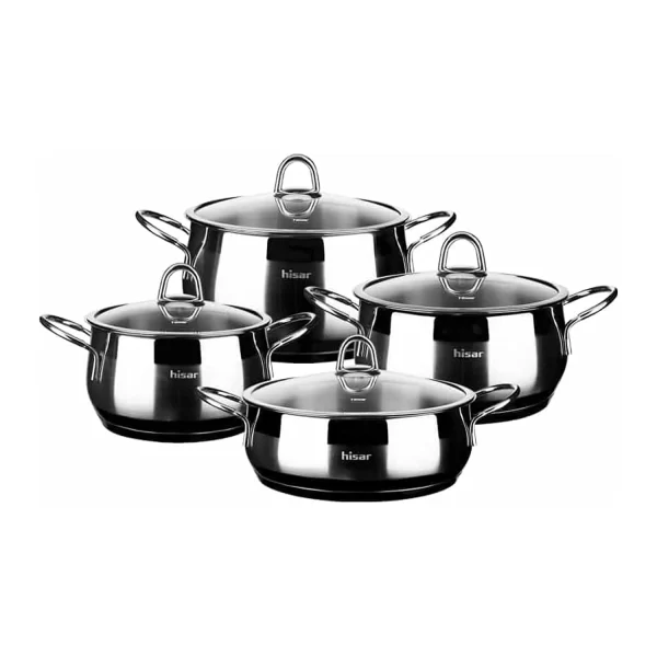 Hisar Mercury İdeal 8 Stainless steel Cookware Set